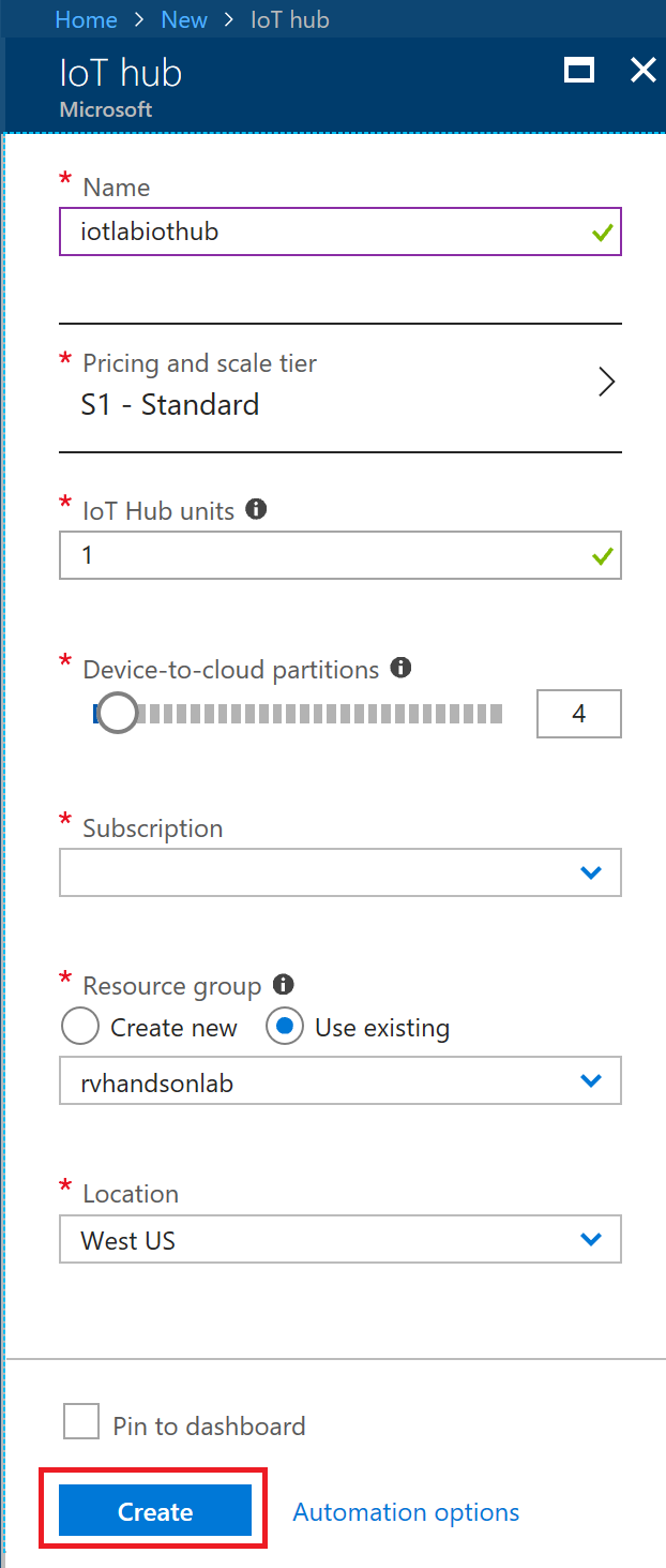 Create IoTHub