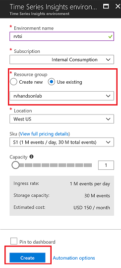 Create Time Series Insights Submit