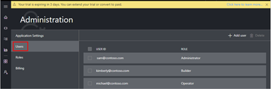 User Administration