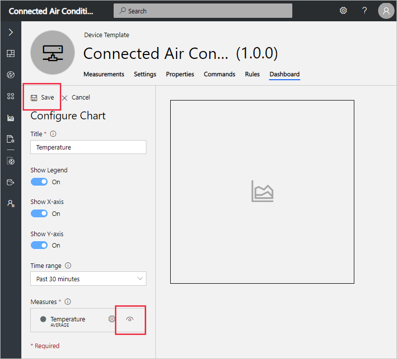 Line chart settings