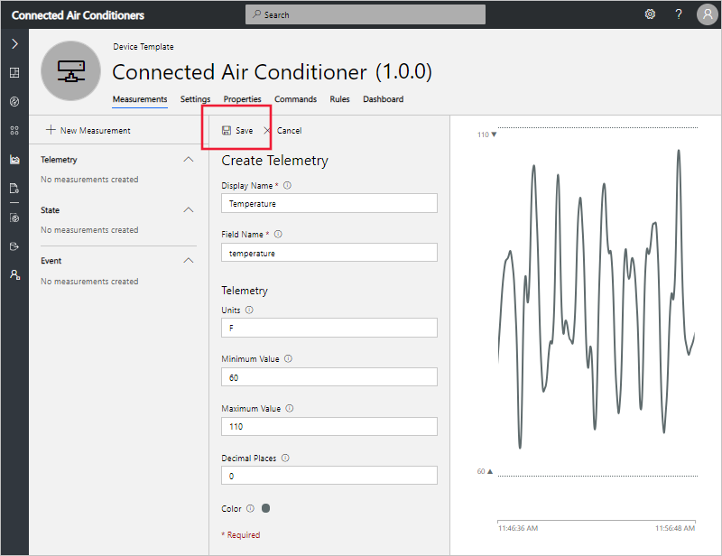Configure Temperature simulation